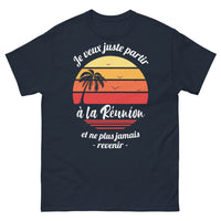 Thumbnail for T-shirt La Réunion marine - Je veux juste partir à La Réunion