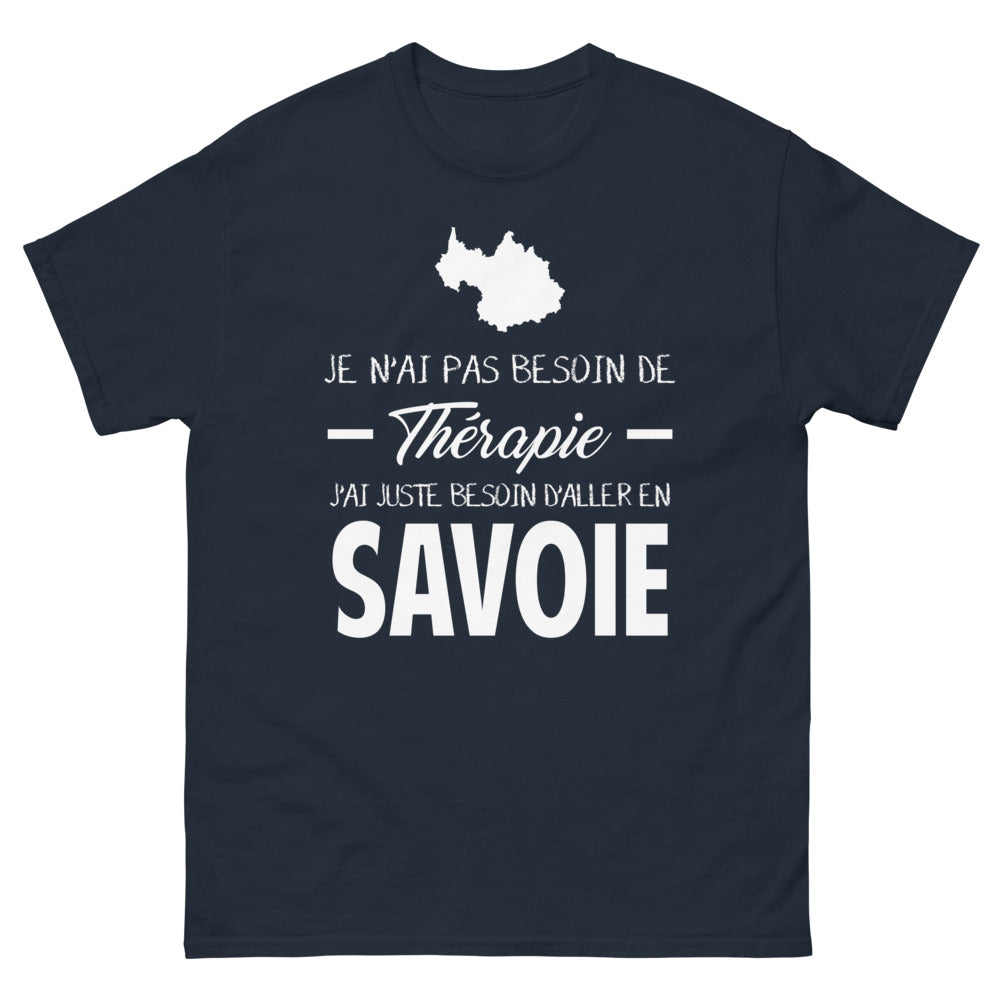 T-shirt Savoie marine - Pas besoin de thérapie, juste des montagnes