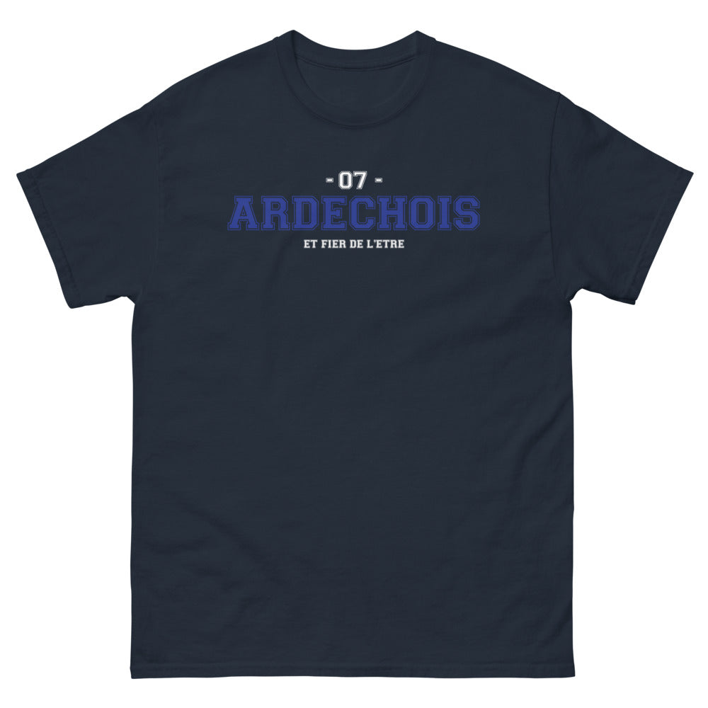 T-shirt Ardèche marine - Ardéchois et Fier de l'Être