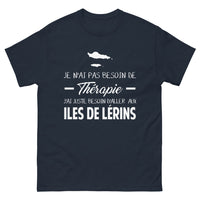 Thumbnail for T-shirt Îles de Lérins marine - Je n'ai pas besoin de thérapie