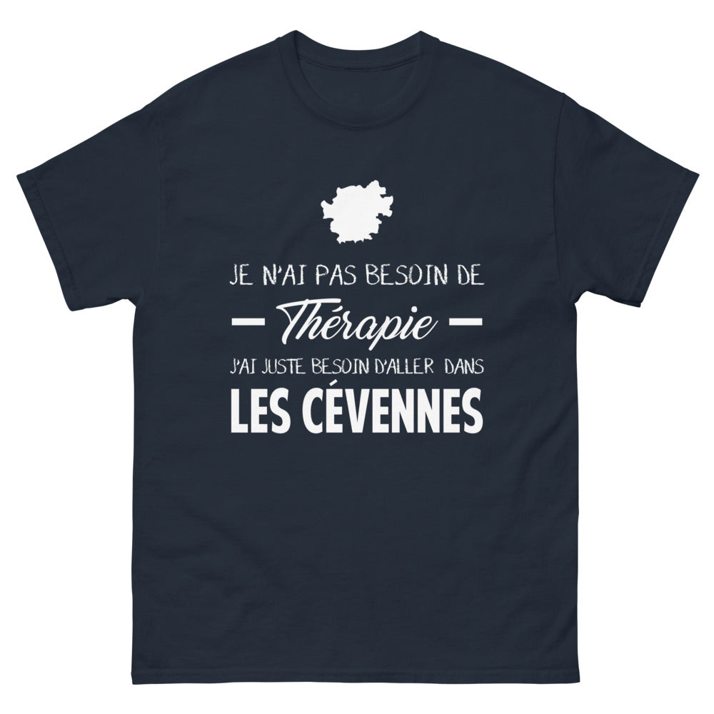 T-shirt Cévennes marine - Je n'ai pas besoin de thérapie