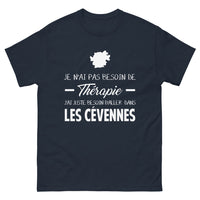 Thumbnail for T-shirt Cévennes marine - Je n'ai pas besoin de thérapie