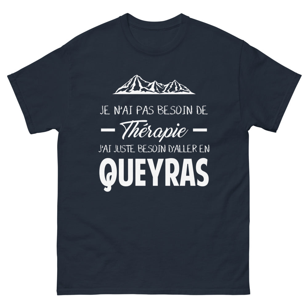 T-shirt Queyras marine - Je n'ai pas besoin de thérapie