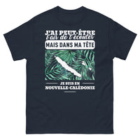Thumbnail for T-shirt Nouvelle-Calédonie marine - J'ai peut-être l'air de t'écouter