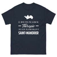Thumbnail for T-shirt Saint-Mandrier marine - Pas besoin de thérapie