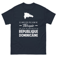 Thumbnail for T-shirt République Dominicaine marine - Je n'ai pas besoin de thérapie