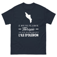 Thumbnail for T-shirt Île d'Oléron marine - Je n'ai pas besoin de thérapie