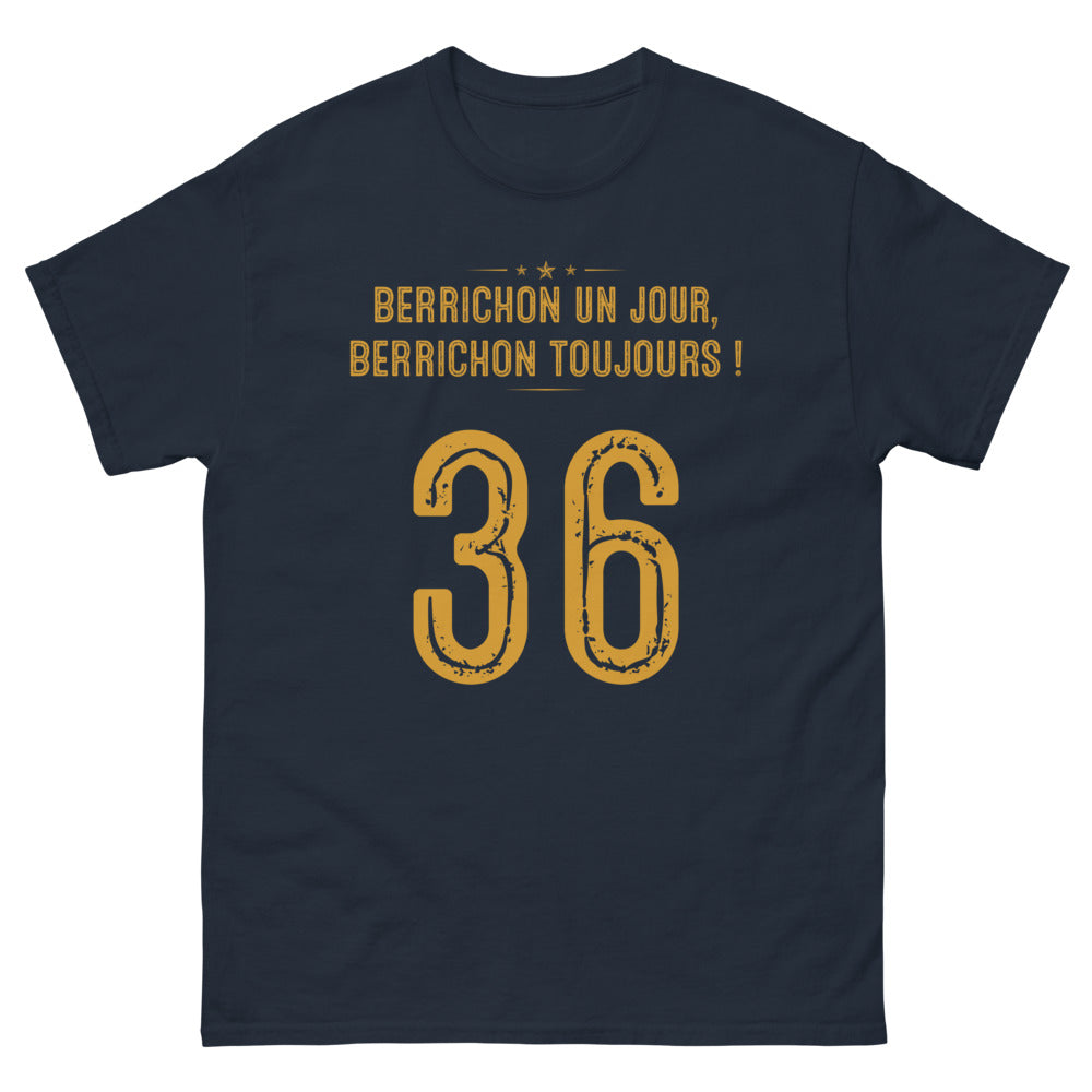 T-shirt Berry marine - Berrichon un jour, Berrichon toujours