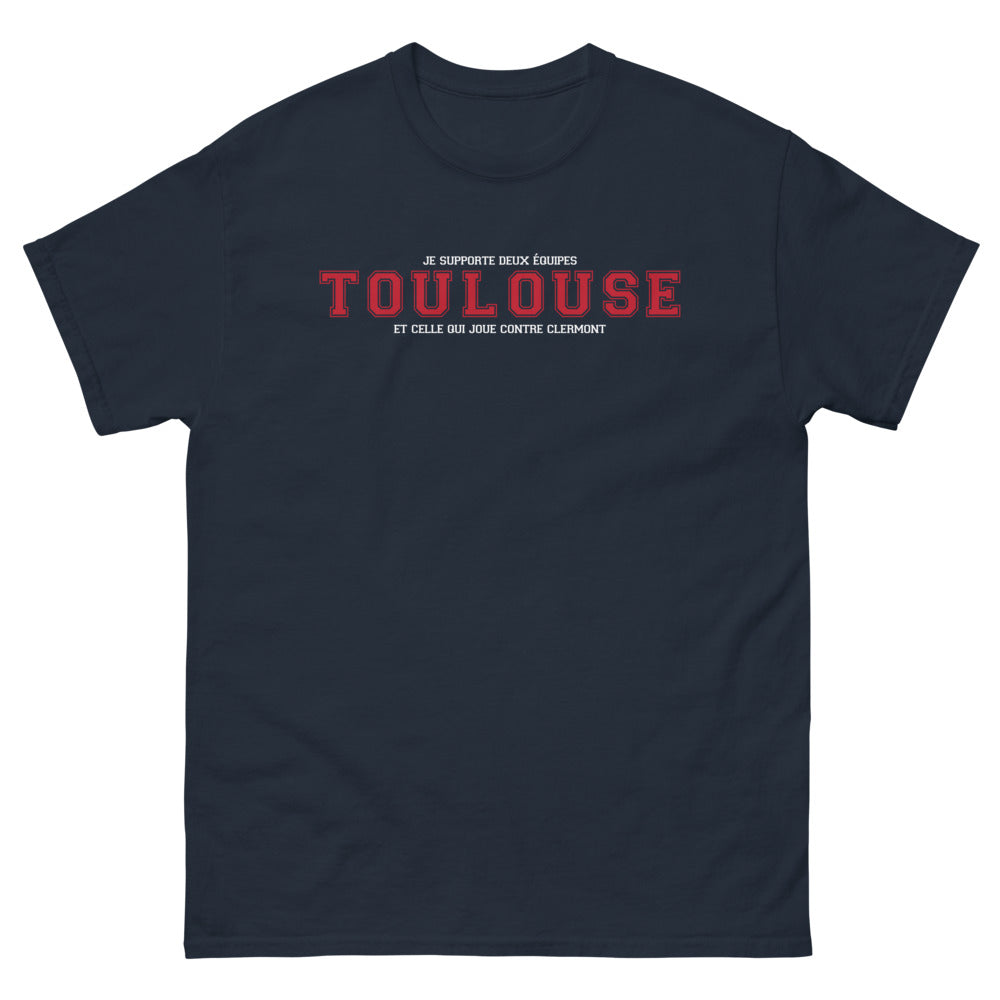 T-shirt Toulouse marine - Rivalité humoristique avec Clermont