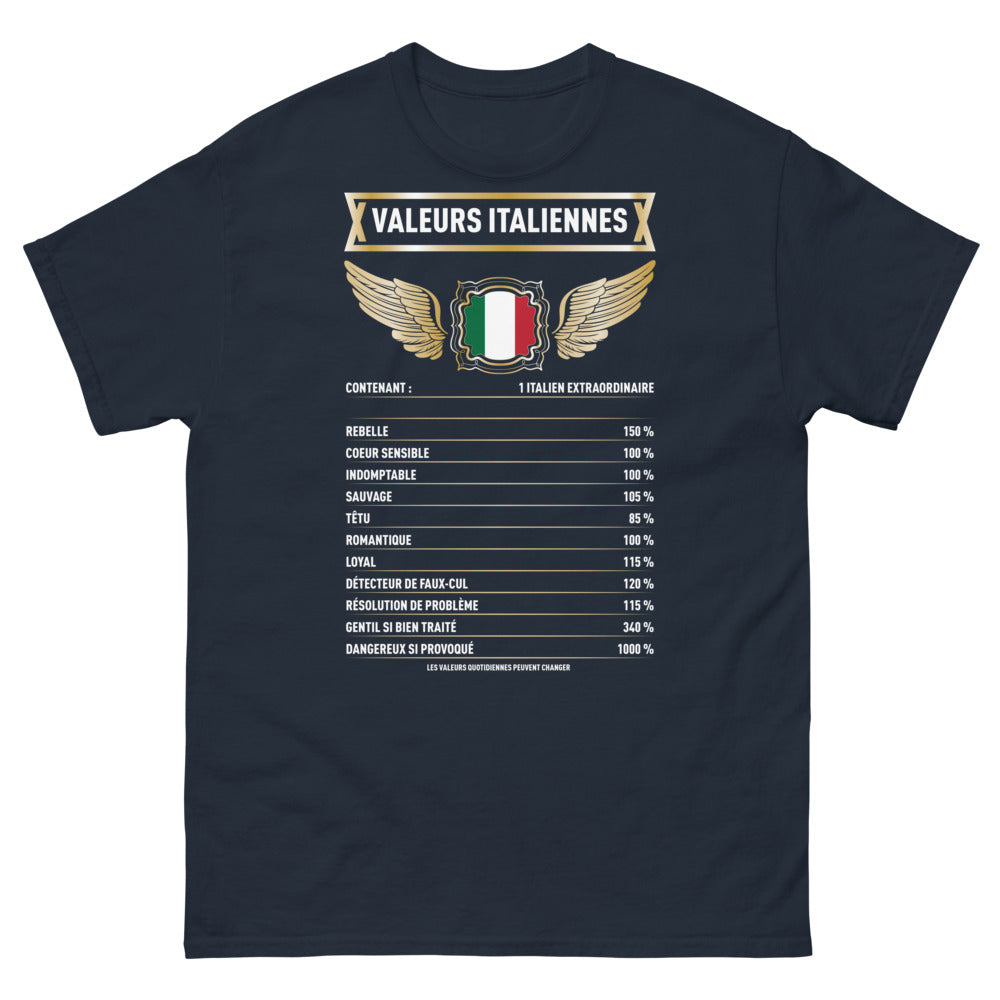 T-shirt Italie marine - design rebelle et romantique