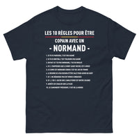 Thumbnail for T-shirt Normandie marine - 10 règles pour devenir copain