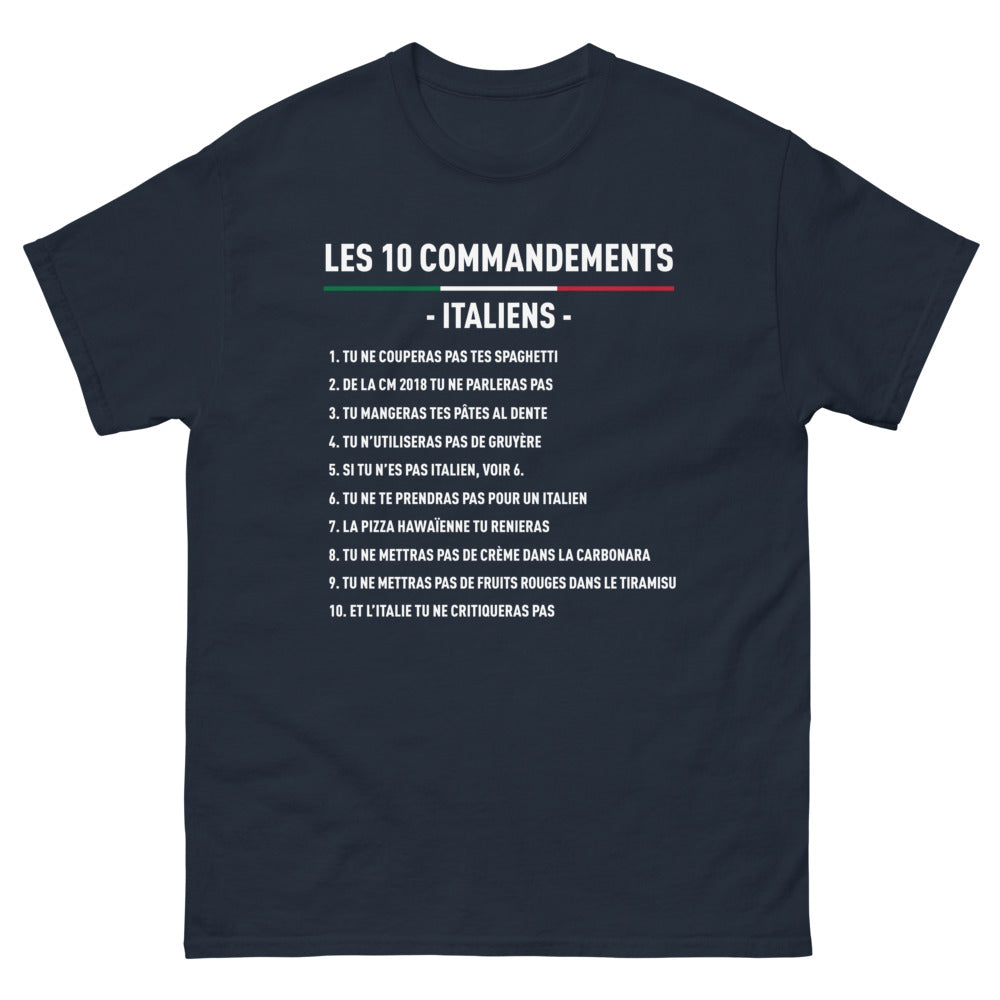 T-shirt Italie marine - Les 10 Commandements de la table