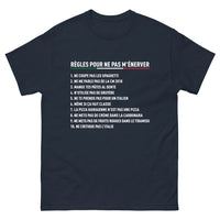 Thumbnail for T-shirt Italie marine - Règles pour ne pas m'énerver