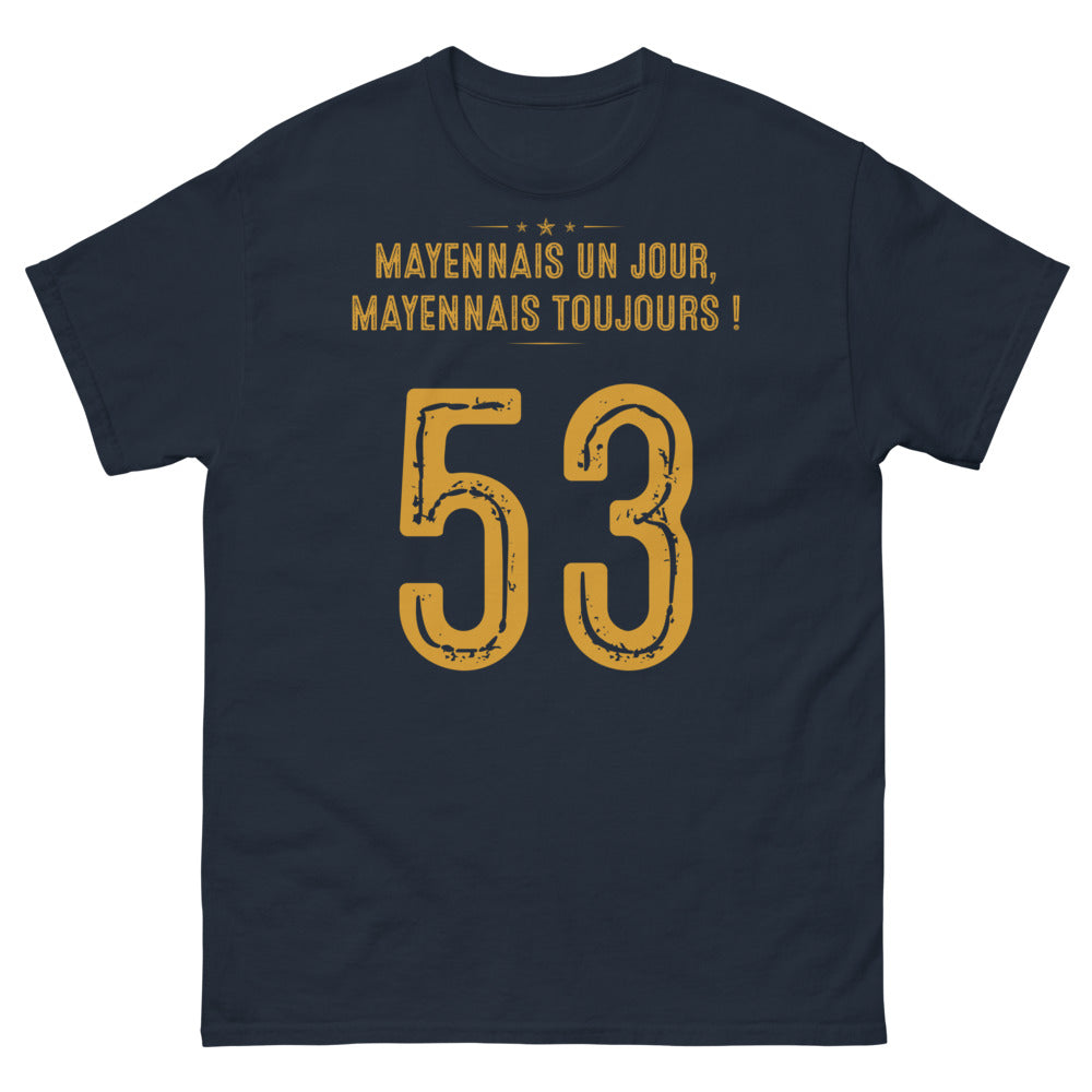 T-shirt Mayenne marine - Mayennais un jour, toujours