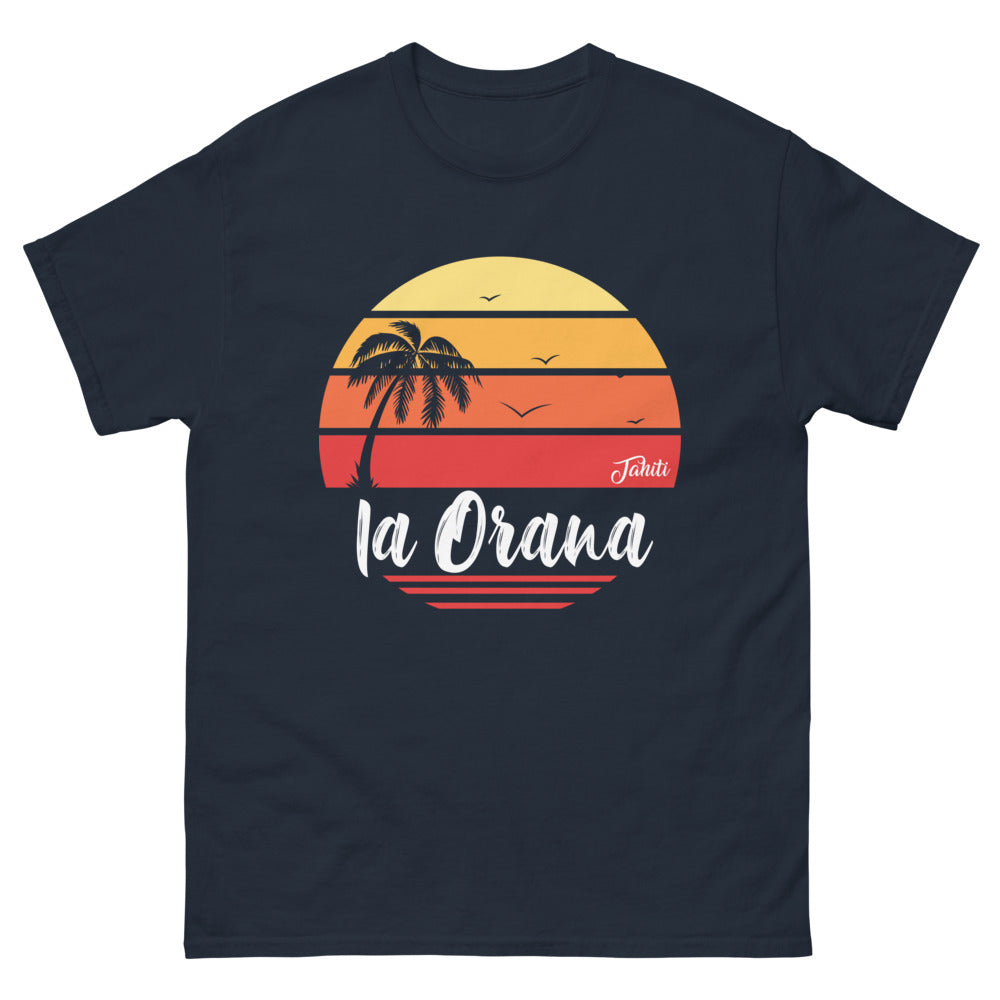 T-shirt Tahiti marine - Accueil chaleureux en Polynésie