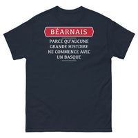 Thumbnail for T-shirt Béarnais marine - Aucune grande histoire ne commence avec un Basque