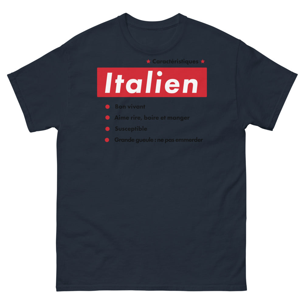 T-shirt Italie marine - À ne pas emmerder avec humour