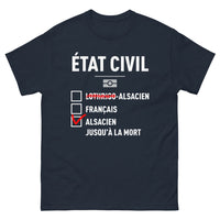 Thumbnail for T-shirt Lotharingien marine - Français Alsacien jusqu'à la mort