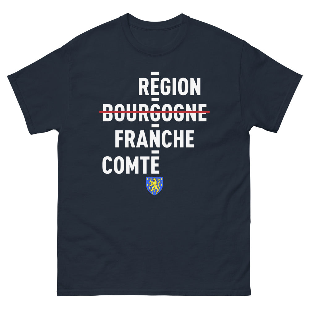 T-shirt Bourgogne-Franche-Comté marine - Hommage à la région