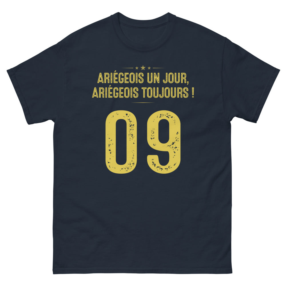 T-shirt Ariège marine - Un Jour Ariégeois, Toujours Ariégeois
