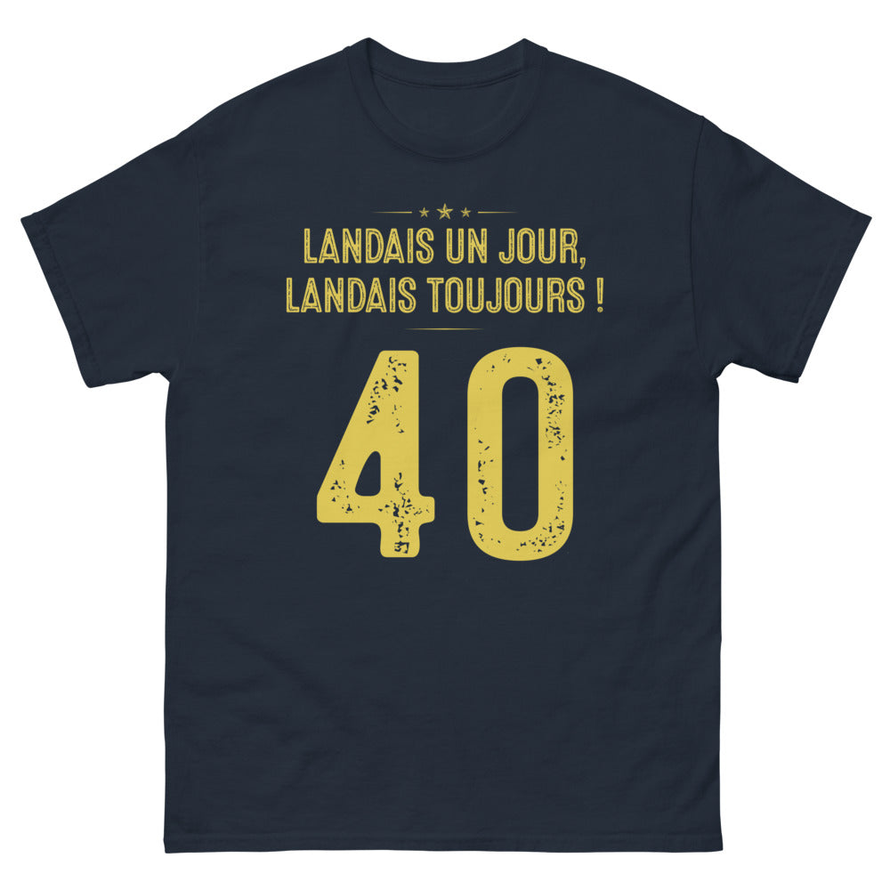 T-shirt Landes marine - Landais un jour, Landais toujours