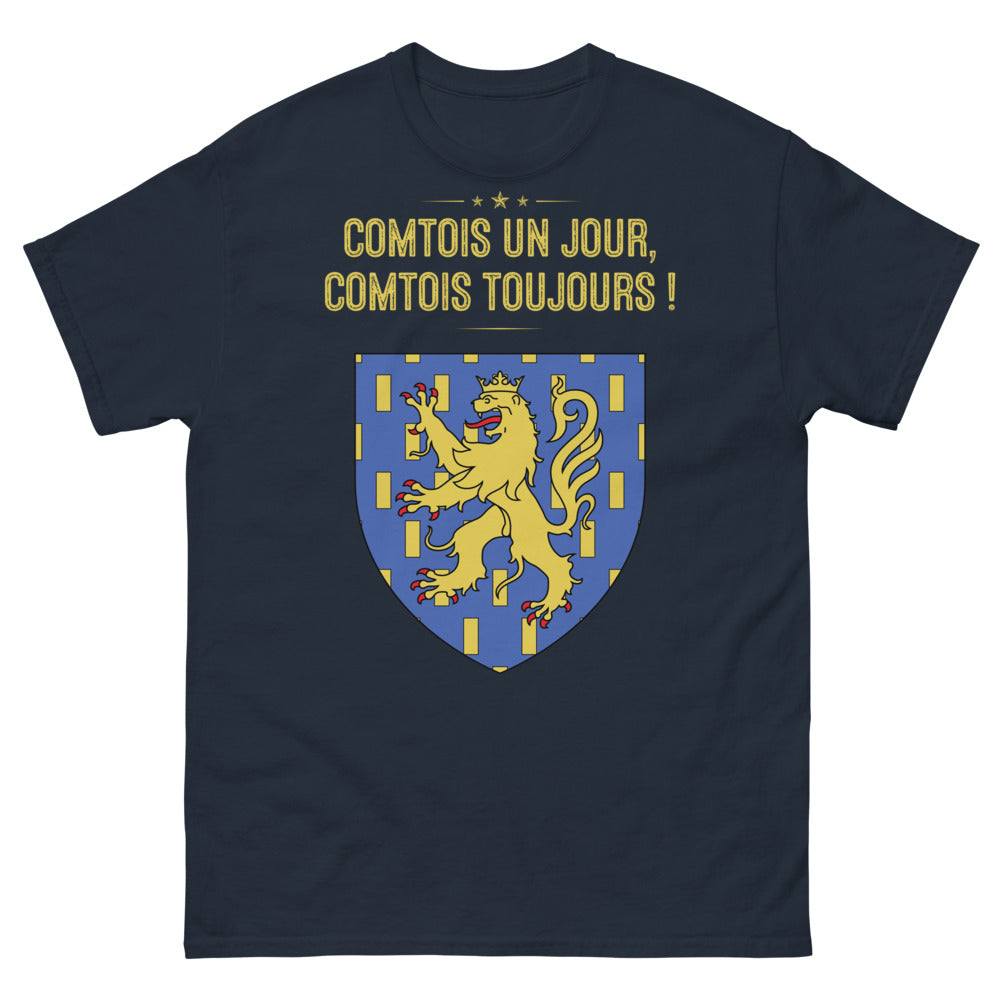 T-shirt Franche-Comté marine - Comtois un jour, Comtois toujours