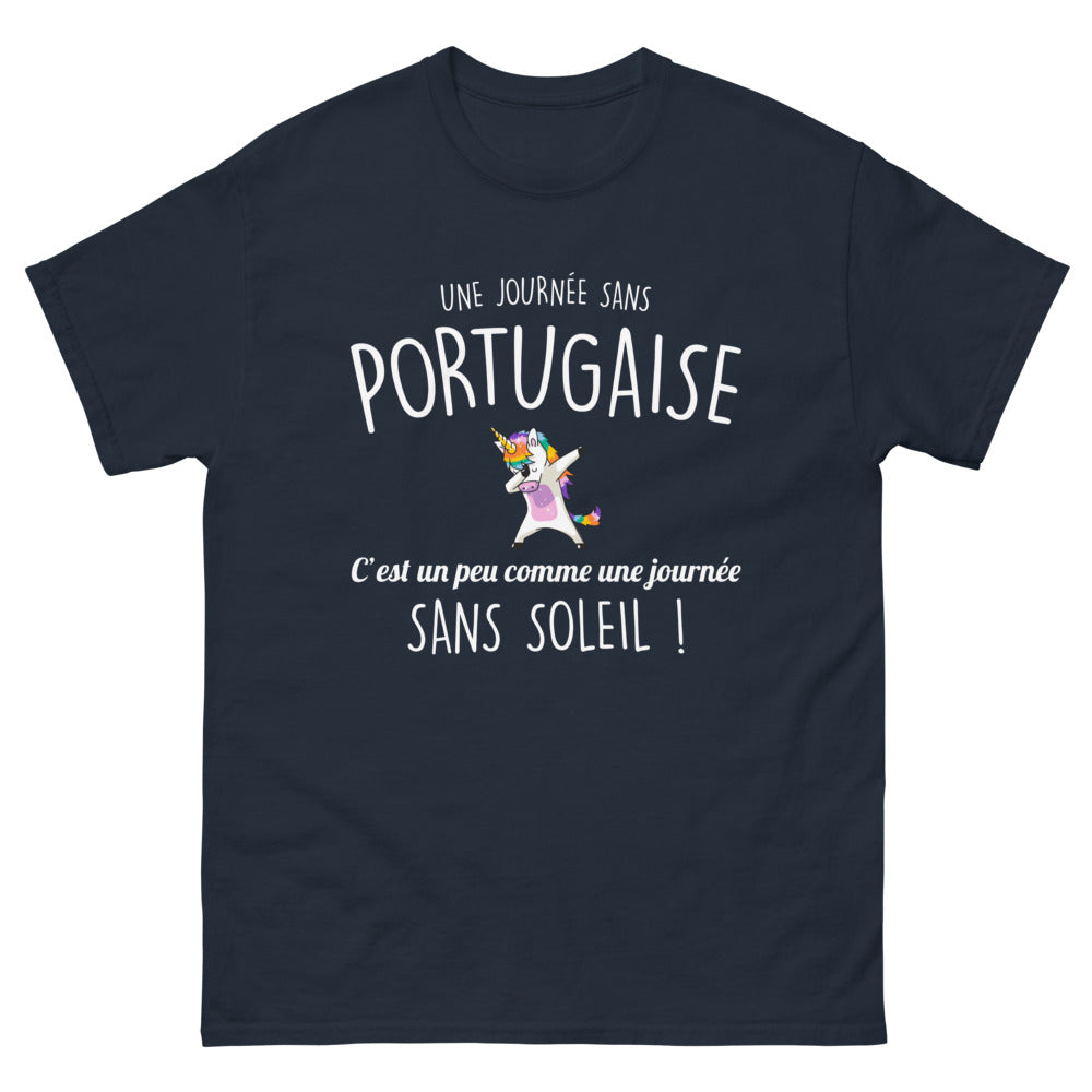 T-shirt Portugal marine - Une journée sans soleil