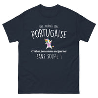 Thumbnail for T-shirt Portugal marine - Une journée sans soleil