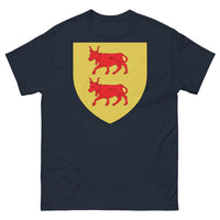 Thumbnail for T-shirt Occitanie noir - Deux Bœufs Rouges sur fond jaune