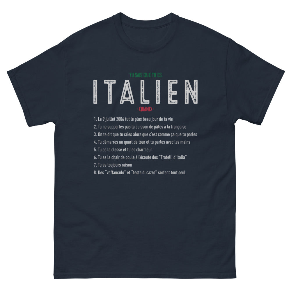 T-shirt Italie bleu marine - Souvenir du 9 juillet 2006