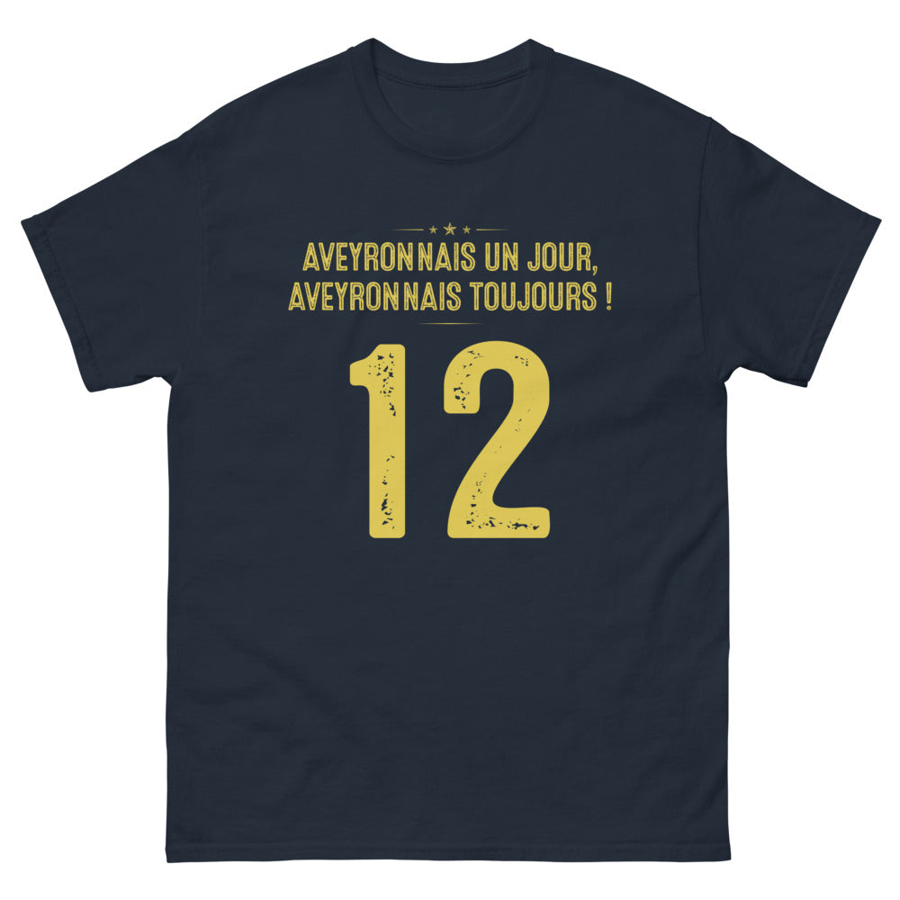 T-shirt Aveyronnais noir dos - Fier d'être du pays