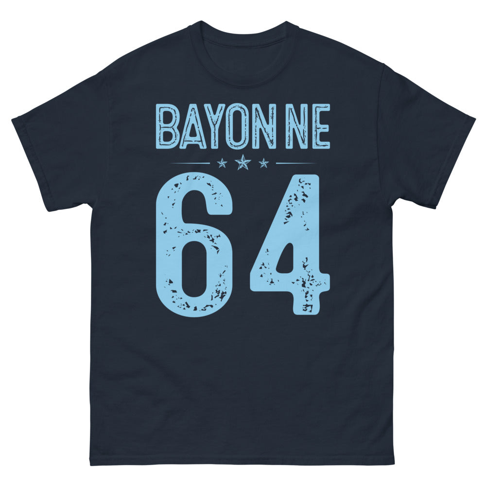 T-shirt Bayonne 64 marine - L'Esprit Basque en Tissu