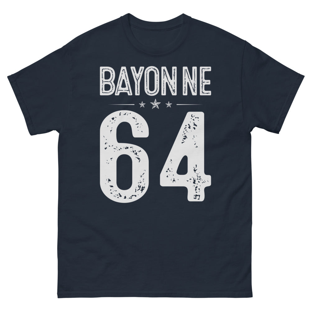T-shirt Bayonnais marine - design sombre et authentique