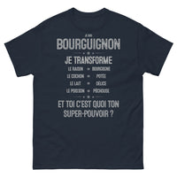Thumbnail for T-shirt Bourgogne marine - Transforme le raisin en Bourgogne