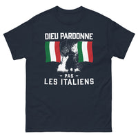 Thumbnail for T-shirt humour italien marine - Dieu ne pardonne pas les Italiens