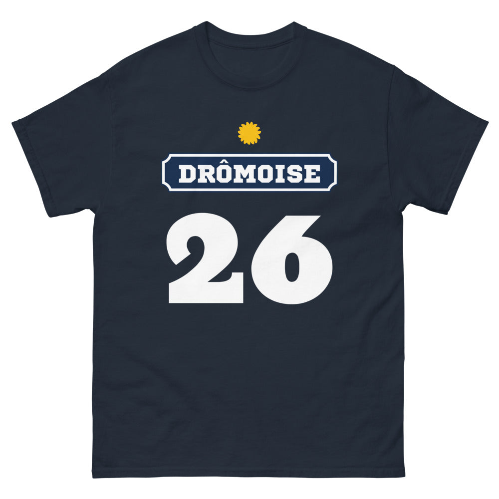 T-shirt Drôme marine - Fier de la Drôme avec humour