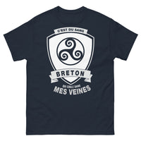 Thumbnail for T-shirt Bretagne marine - C'est du sang breton qui coule
