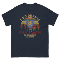 Thumbnail for T-shirt Franc-Comtois marine - C'est du sang franc-comtois qui coule dans mes veines