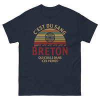 Thumbnail for T-shirt Bretagne marine - C'est du sang breton qui coule