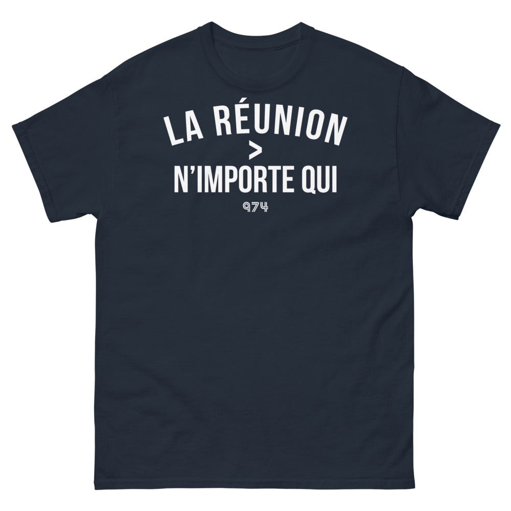 T-shirt La Réunion 974 marine - numéro emblématique de l'île