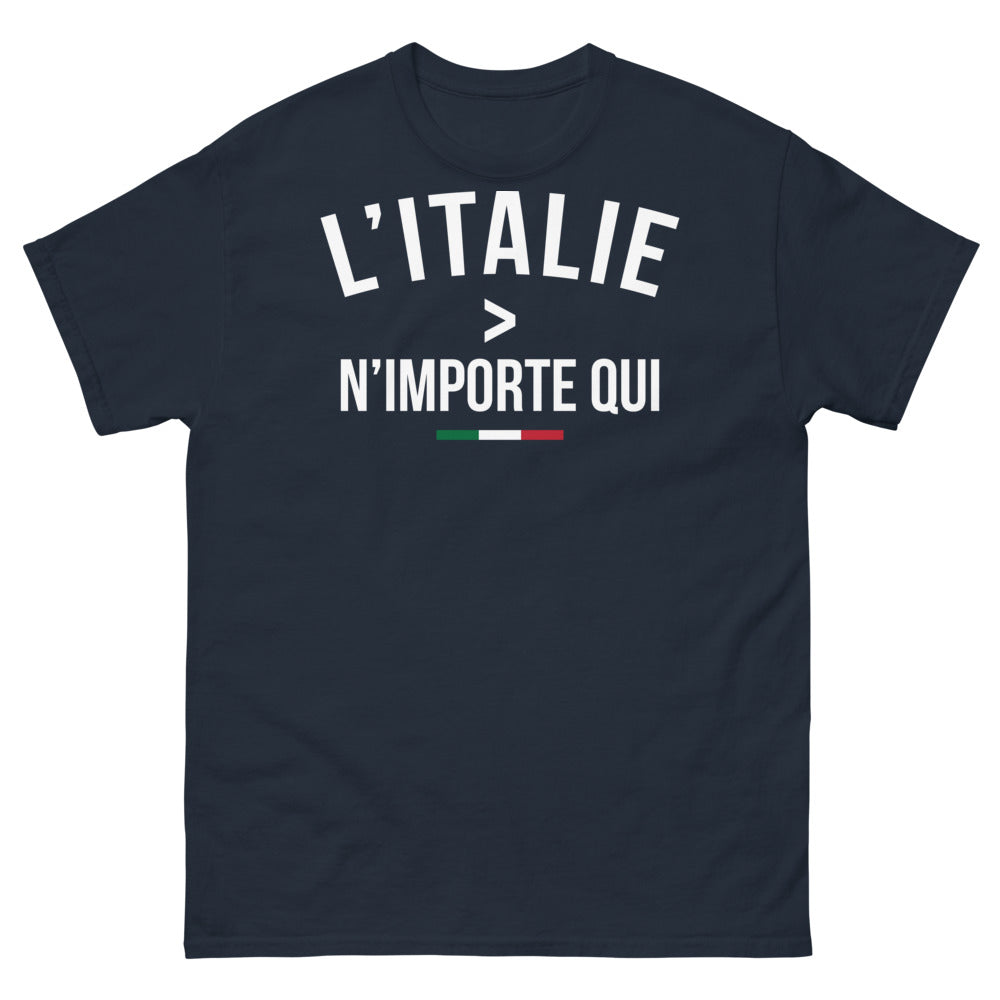 T-shirt Italie marine - Design 'Benvenuto!' pour les passionnés