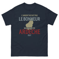 Thumbnail for T-shirt Ardèche marine - L'argent ne fait pas le bonheur
