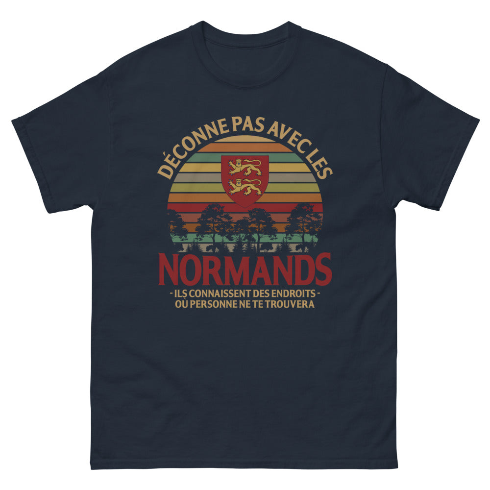 T-shirt Normandie marine - Déconne pas avec les Normands