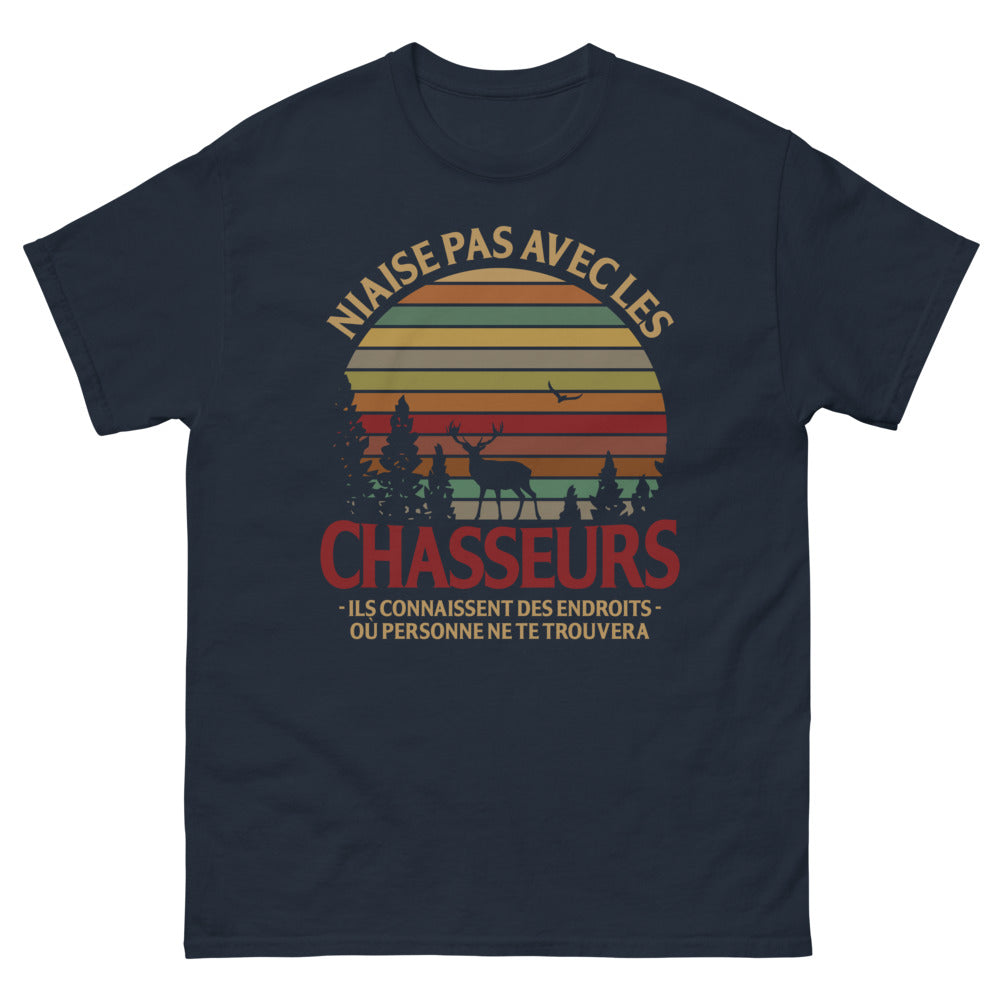T-shirt Chasseur marine - Niaise pas avec les chasseurs