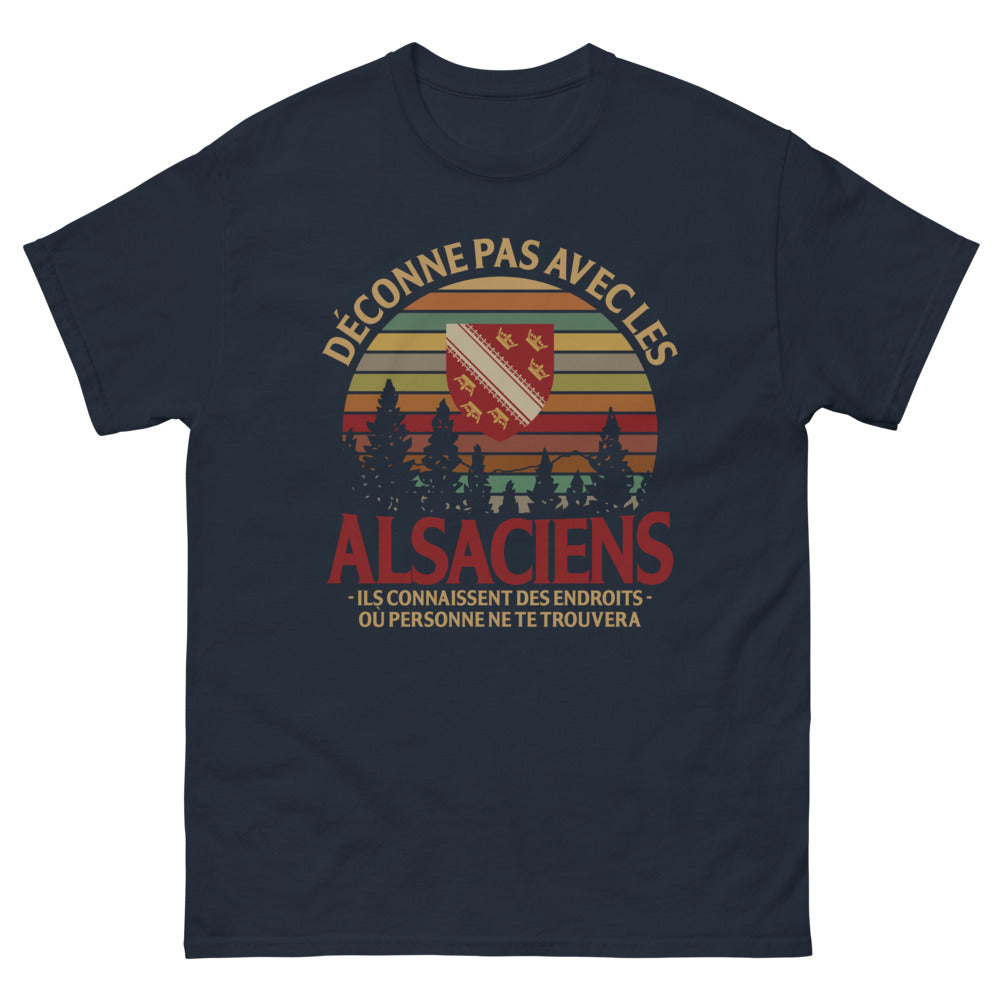 T-shirt Alsace marine - Déconne pas avec les Alsaciens