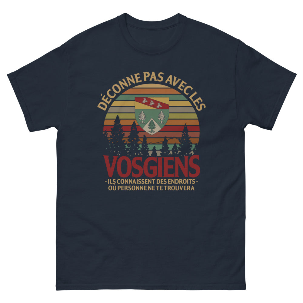 T-shirt Vosgien marine - Ne déconne pas avec les Vosgiens