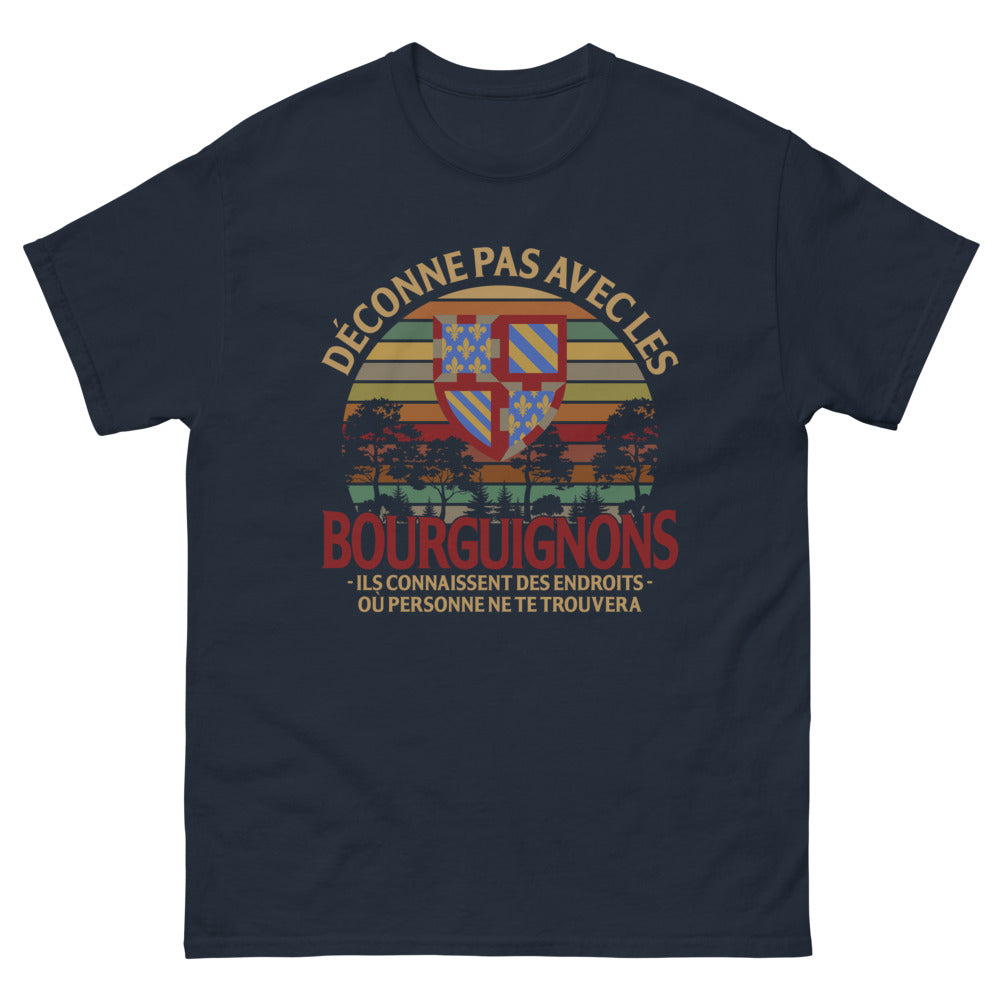 T-shirt Bourgogne marine - Humour local malicieux
