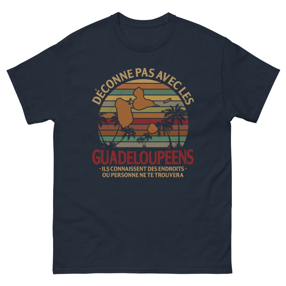 T-shirt Guadeloupe marine - Déc*nn* pas avec les Guadeloupéens