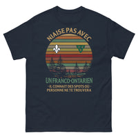 Thumbnail for T-shirt Franco-Ontarien marine - Ne sous-estime pas un Franco-Ontarien