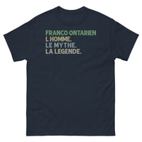 Thumbnail for T-shirt Franco-Ontarien marine - L'Homme, Le Mythe, La Légende
